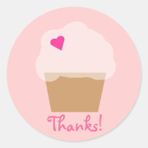 Pink Cupcake Sticker