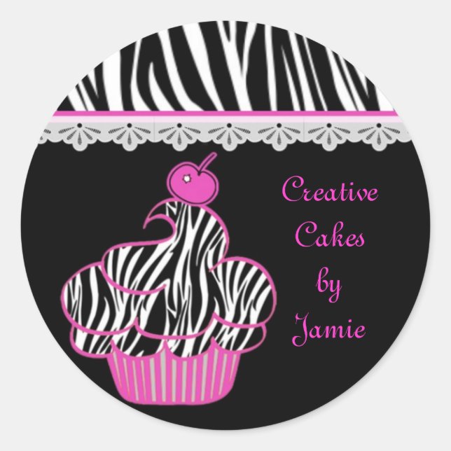 Pink Cupcake Sticker (Front)