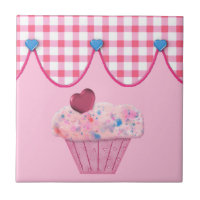 Pink Cupcake Tile