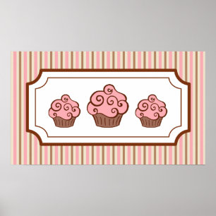 Pink Cupcakes Art Print