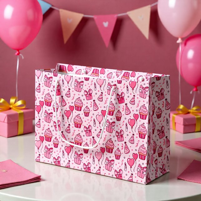 Pink Cupcakes Birthday GIft Bag (Creator Uploaded)