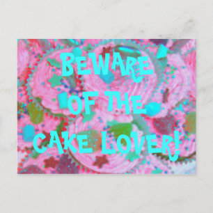Pink Cupcakes 'cake lover' postcard