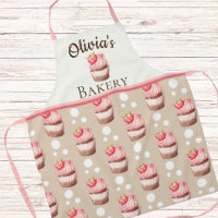 Pink Cupcakes Personalised Bakery Name