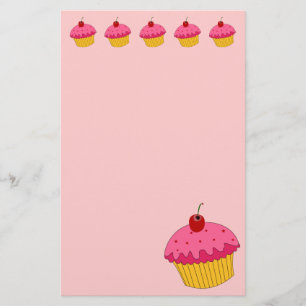 Pink Cupcakes Stationery