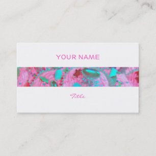 Pink Cupcakes stripe business card white back