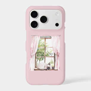 Pink Curtains Cat Nap Window