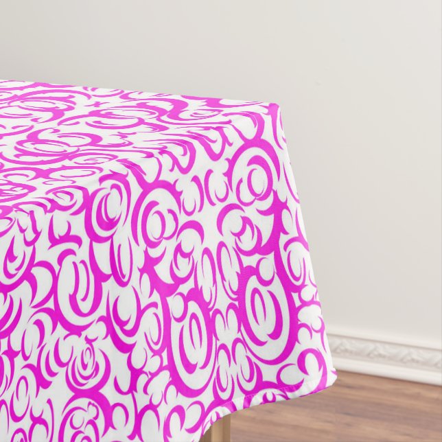 Pink Curves Tablecloth (In Situ)