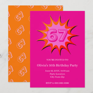Pink Custom 67 Meme  Invitation