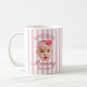 Pink Custom Face Photo Keepsake Mom Mommy Coffee Mug