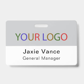 Pink Custom Hard Plastic  with Metal Clip ID Badge