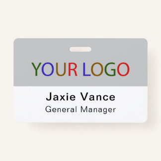 Pink Custom Hard Plastic with Metal Clip ID Badge