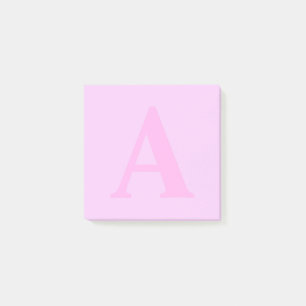 Pink Custom Monogram Post-It Notes