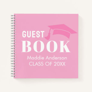 Pink Custom Name Guest Book