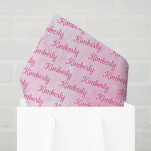Pink Custom Name Personalised Tissue Paper