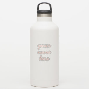 Pink Custom Name Simple Minimal Script Stickers