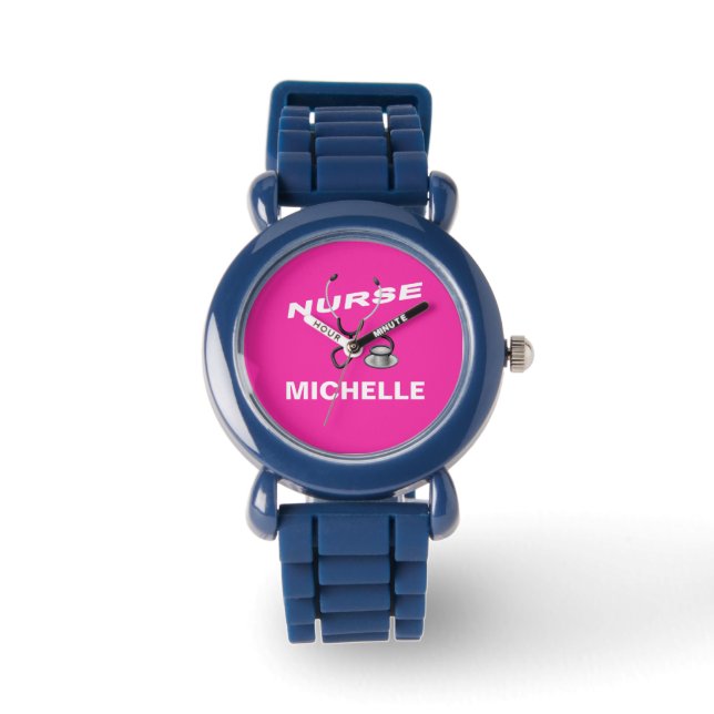 PINK Custom Nurse Name Watch (Front)