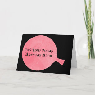 Pink Custom Whoopee Cushion Humourous Greeting Car Card