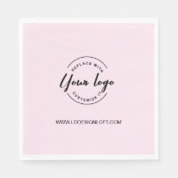 Pink Customisable business company logo website