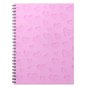 Pink Cut Out Heart Shape Pattern Notebook