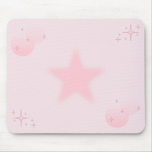 Pink Cute Aesthetic Sparkle Mouse Pad