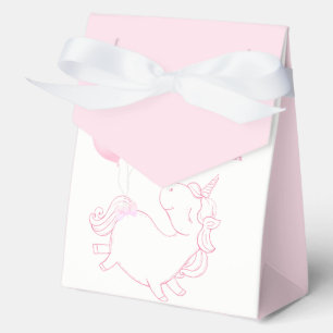 Pink Cute Balloon Unicorn Baby Shower Favour Box