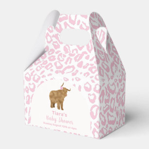 Pink Cute Boho Holy Cow Floral Girl Baby Shower  Favour Box