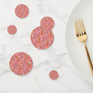 pink cute cat pattern design for cat lovers- confetti