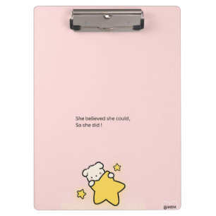 Pink Cute Clipboard – “She Believed She Could, So