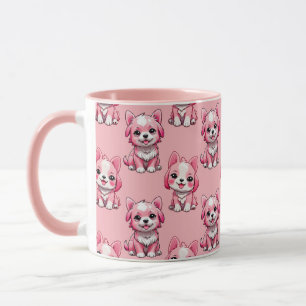 Pink Cute Dogs Mug