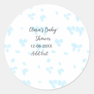 Pink cute flower baby shower watercolor modern dat classic round sticker