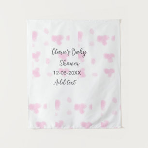 Pink cute flower baby shower watercolor modern dat tapestry