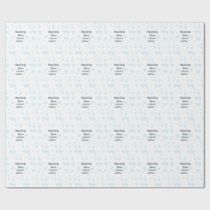 Pink cute flower baby shower watercolor modern dat wrapping paper