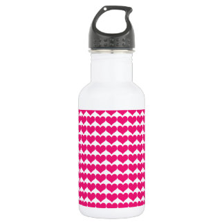 Pink Cute Hearts Pattern Bottle