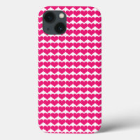 Pink Cute Hearts Pattern BT iPad Air Case