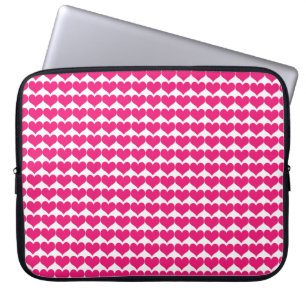 Pink Cute Hearts Pattern Laptop Sleeve
