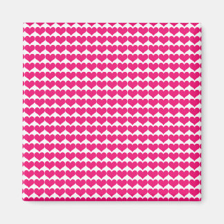 Pink Cute Hearts Pattern Magnet