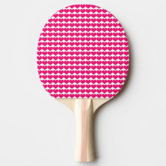 Pink Cute Hearts Pattern Ping Pong Paddle