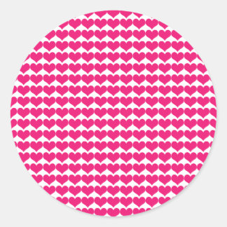 Pink Cute Hearts Pattern Stickers