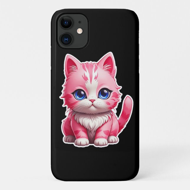 Pink Cute Kitty Cat Case-Mate iPhone Case (Back)