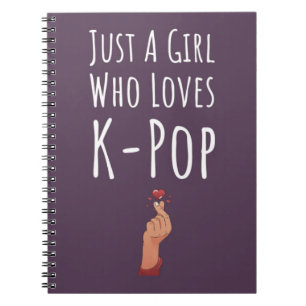 Pink Cute Kpop Gifts For Girls Lover Finger Heart Notebook