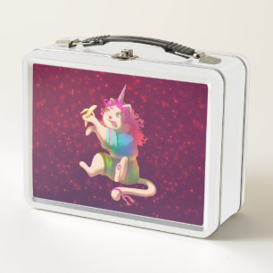 Pink Cute Lunch Box with a cat