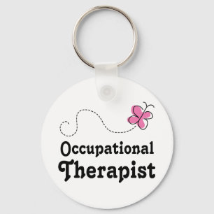 Pink Cute Occupational Therapist Key Ring