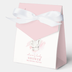 Pink Cute Simple Modern Little Chef Baby Shower Favour Box