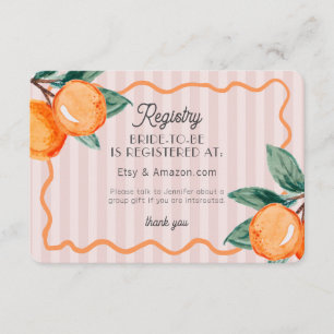 Pink Cutie Pastel Citrus Bridal Registry Insert