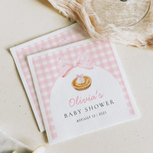 Pink Cutie Pie Baby Shower Napkin
