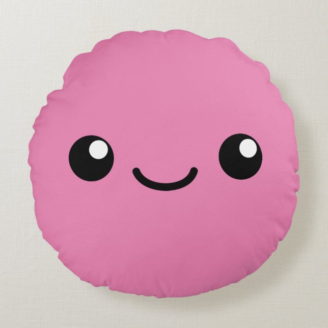 Pink cutie round cushion (Front)