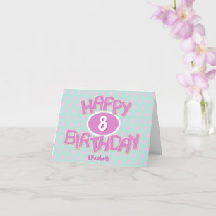 pink cutout cookies girly happy birthday card