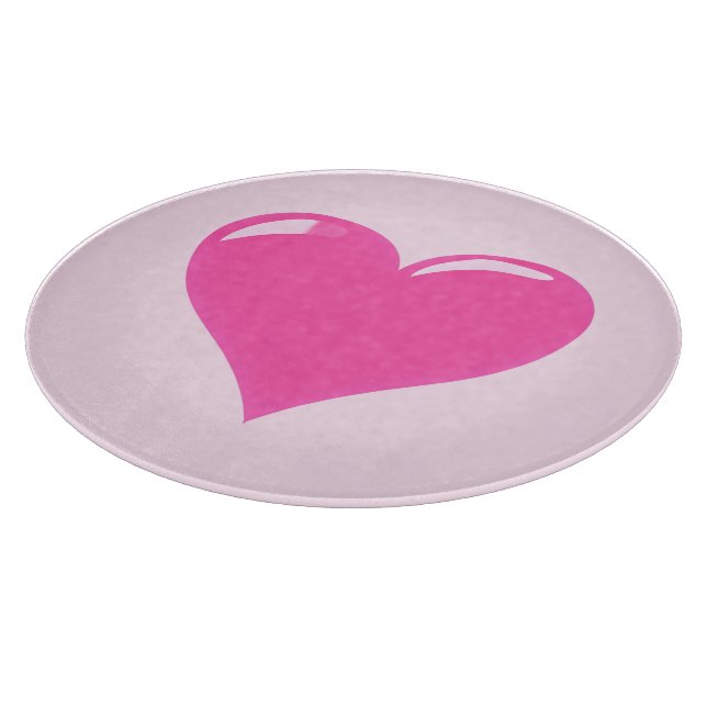 Pink Cutting Board with Heart - Customisable (Corner)