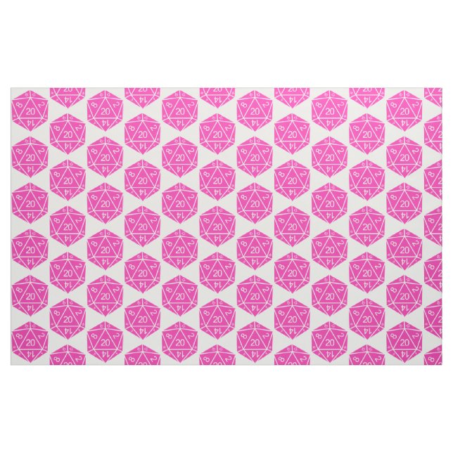 Pink D20 Dice Fabric (Yard)