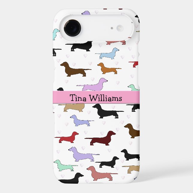 Pink Dachshund iPhone 5 Case (Back)